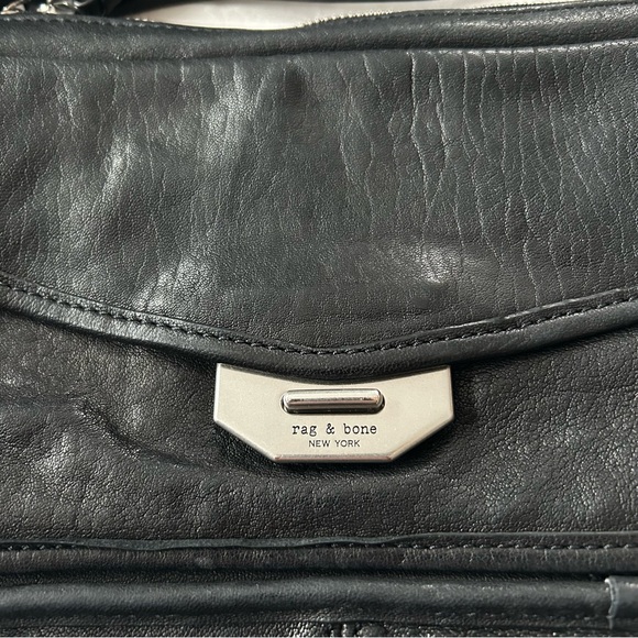 rag & bone Black Leather Field Bag - Picture 9 of 12